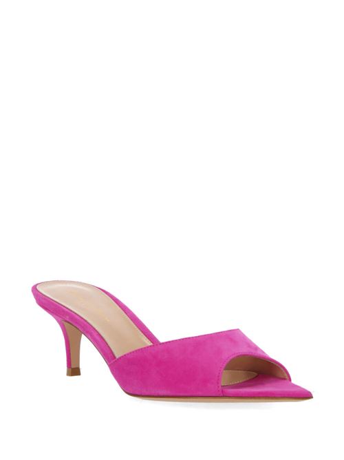 Fuchsia pink suede sandal Gianvito Rossi | G1511055RICCAMBLOOM